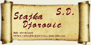 Stajka Đorović vizit kartica